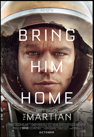 Movie poster for 'The Martian' film